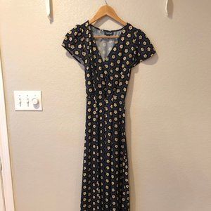 ModCloth Navy Floral Dress